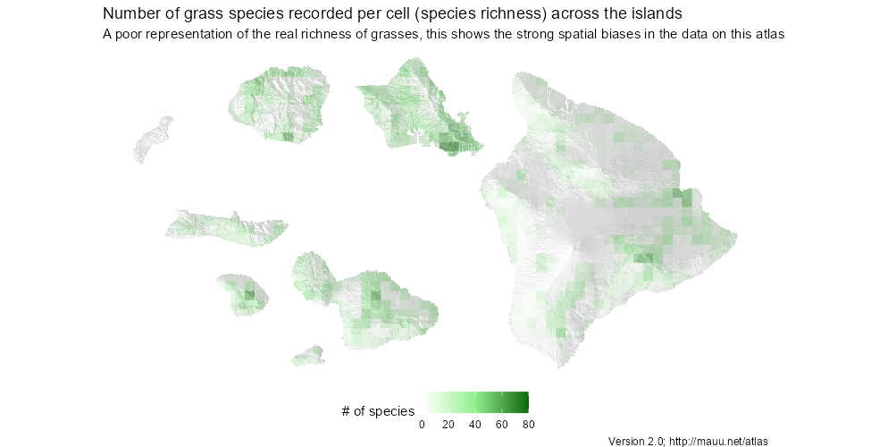 grass richness across Hawaiʻi